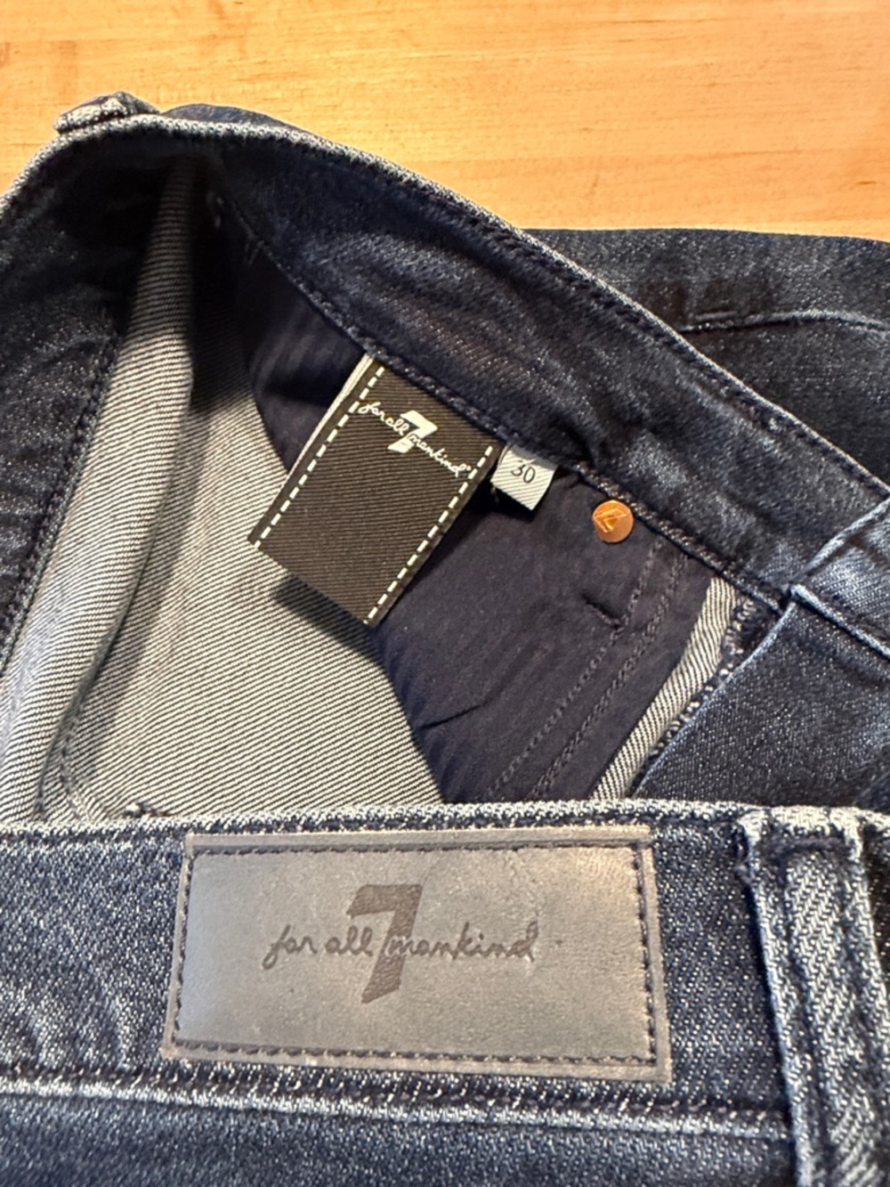 Women’s 7 For All Mankind Flare Leg Jeans 30x32 - Picture 4 of 4